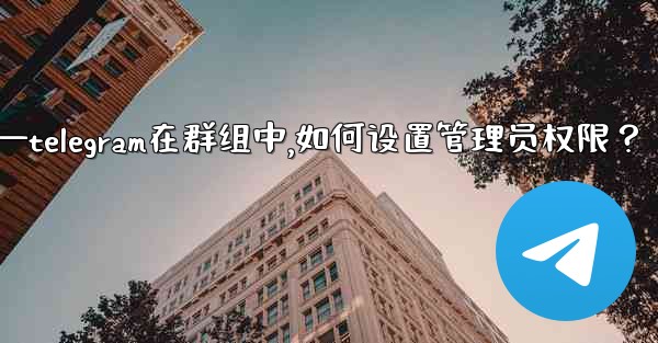Telegram在群組中，如何設置管理員權限？—telegram在群组中,如何设置管理员权限？