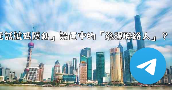 在Telegram使用中，什麼是「電話號碼隱私」設置中的「發現聯絡人」？