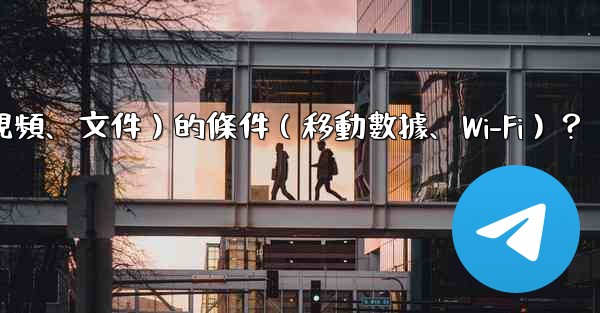 如何設置Telegram自動下載媒體文件（照片、視頻、文件）的條件（移動數據、Wi-Fi）？
