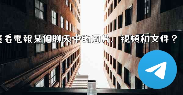 如何只查看電報某個聊天中的圖片、視頻和文件？