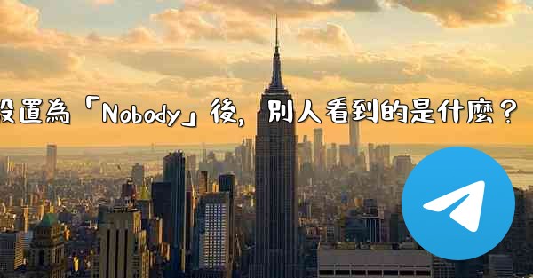 電報設置為「Nobody」後，別人看到的是什麼？