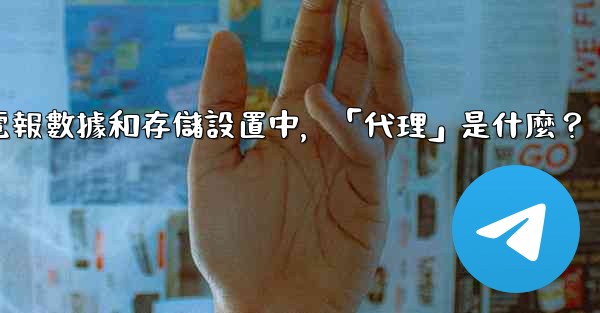 電報數據和存儲設置中，「代理」是什麼？