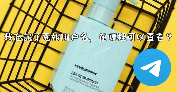 我忘記了電報用戶名，在哪裡可以查看？