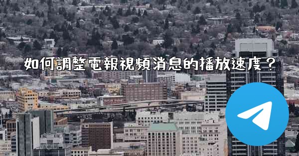 如何調整電報視頻消息的播放速度？