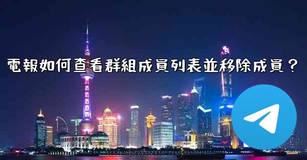 電報如何查看群組成員列表並移除成員？