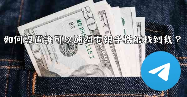 如何設置誰可以通過電報手機號找到我？