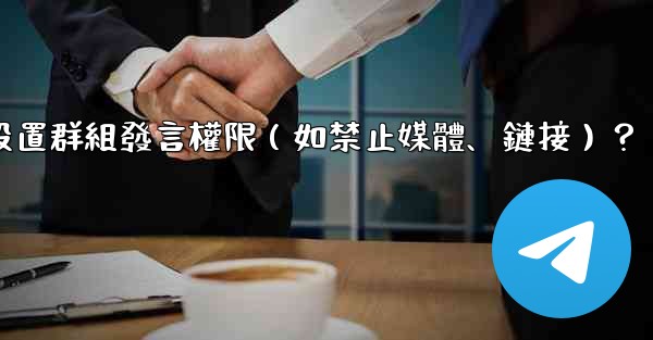 Telegram如何設置群組發言權限（如禁止媒體、鏈接）？