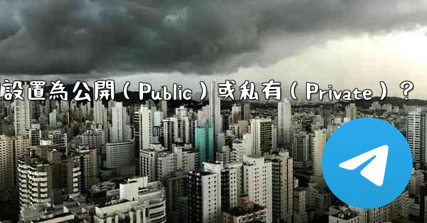 如何將Telegram群組設置為公開（Public）或私有（Private）？