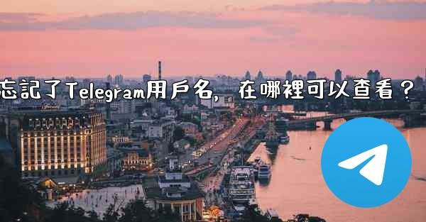 <b>我忘記了Telegram用戶名，在哪裡可以查看？</b>