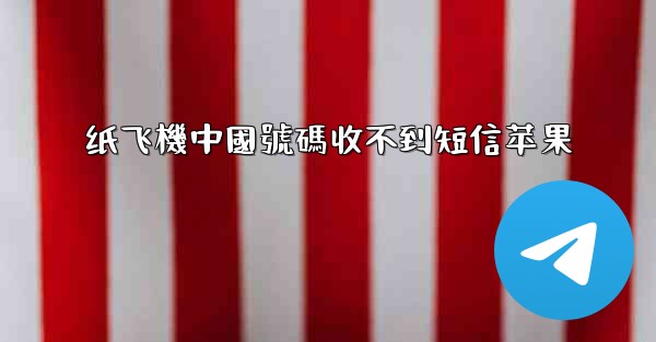 纸飞機中國號碼收不到短信苹果