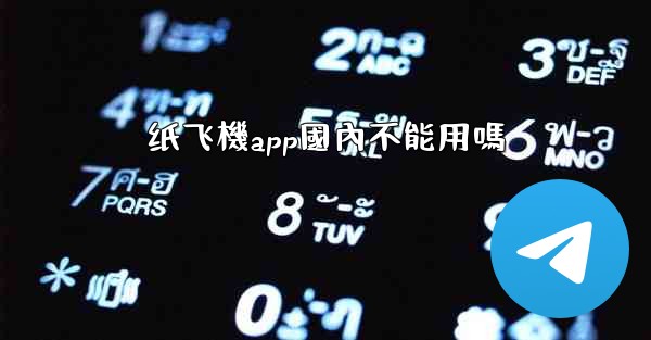 纸飞機app國內不能用嗎