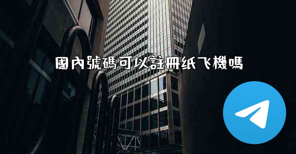 國內號碼可以註冊纸飞機嗎