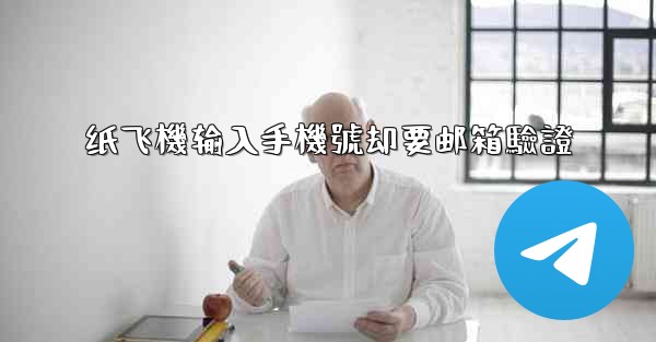 纸飞機输入手機號却要邮箱驗證