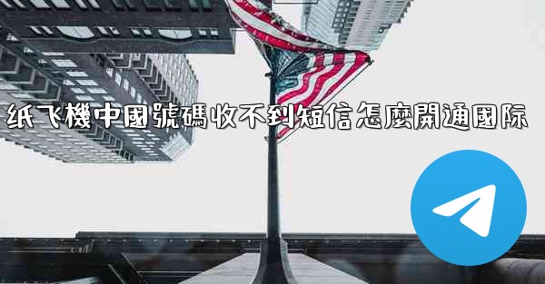 纸飞機中國號碼收不到短信怎麼開通國际