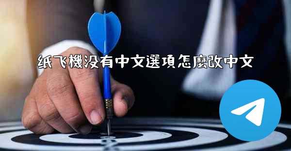 <b>纸飞機没有中文選項怎麼改中文</b>
