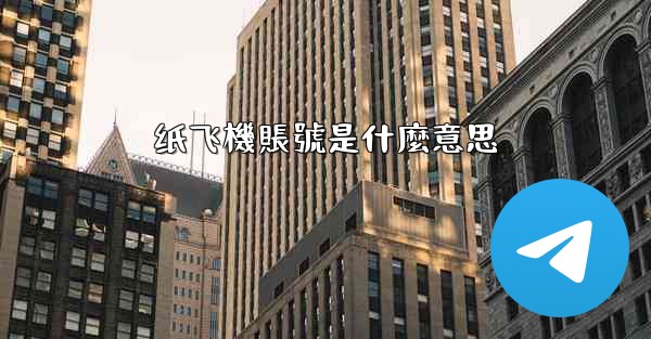 纸飞機賬號是什麼意思