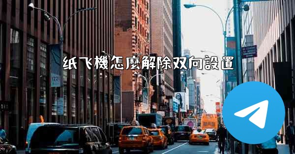纸飞機怎麼解除双向設置