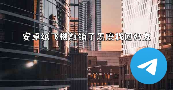 安卓纸飞機註销了怎麼找回好友