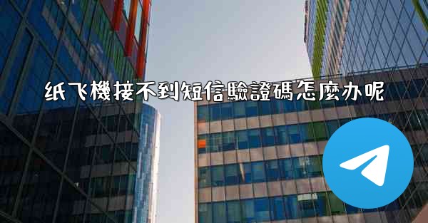 纸飞機接不到短信驗證碼怎麼办呢