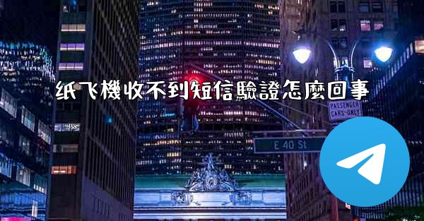 纸飞機收不到短信驗證怎麼回事