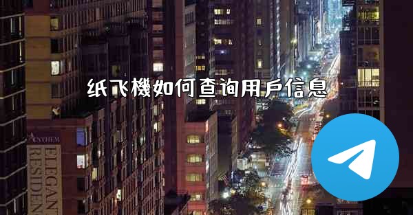 纸飞機如何查询用戶信息