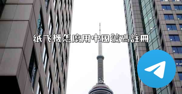 纸飞機怎麼用中國號碼註冊