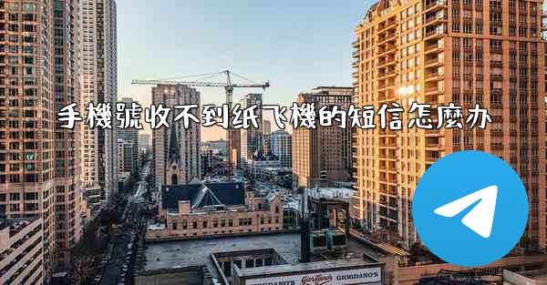 手機號收不到纸飞機的短信怎麼办