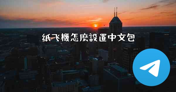 纸飞機怎麼設置中文包