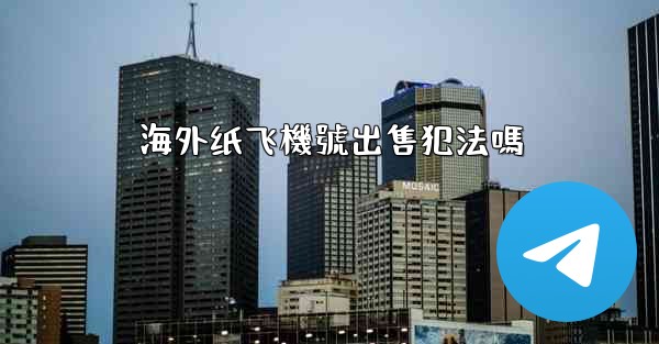 海外纸飞機號出售犯法嗎