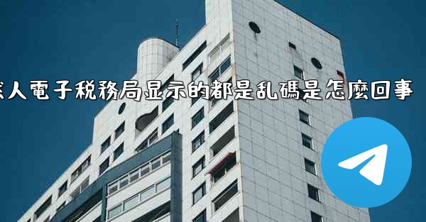 下載的自然人電子税務局显示的都是乱碼是怎麼回事