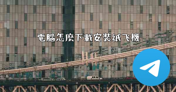 電腦怎麼下載安裝纸飞機