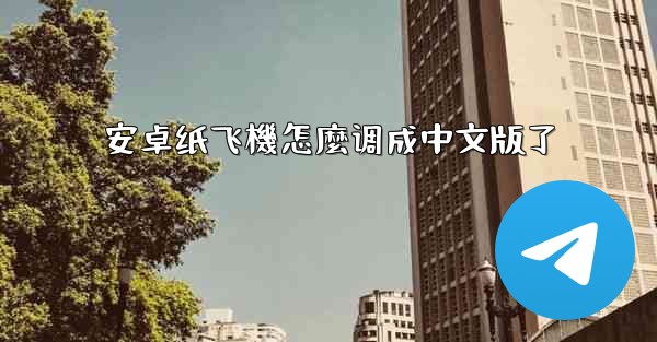 安卓纸飞機怎麼调成中文版了