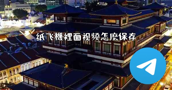 纸飞機裡面视频怎麼保存