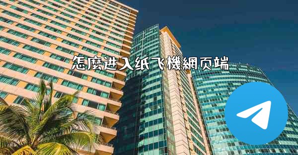 怎麼进入纸飞機網页端