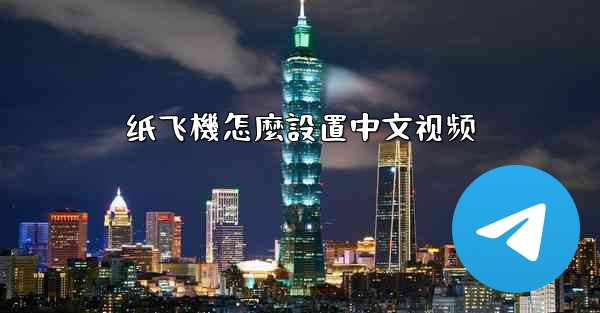 纸飞機怎麼設置中文视频