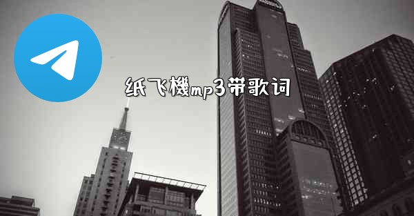 纸飞機mp3带歌词