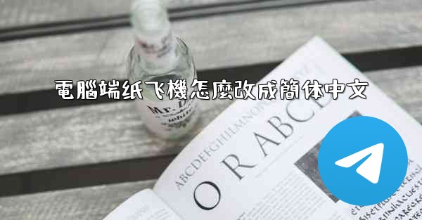 <b>電腦端纸飞機怎麼改成簡体中文</b>