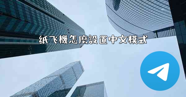 纸飞機怎麼設置中文模式