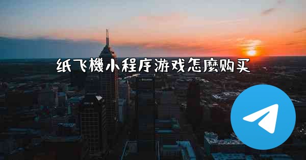 纸飞機小程序游戏怎麼购买