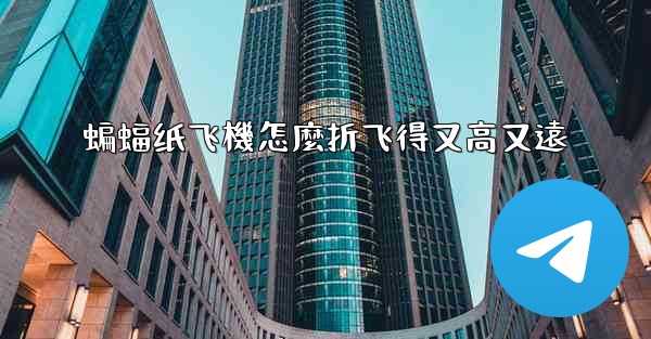 蝙蝠纸飞機怎麼折飞得又高又遠