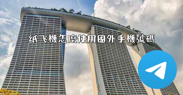 纸飞機怎麼使用國外手機號碼