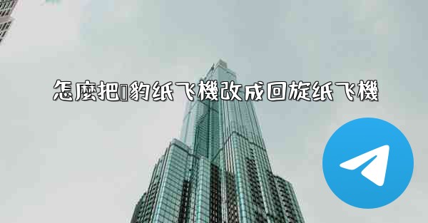 怎麼把猎豹纸飞機改成回旋纸飞機