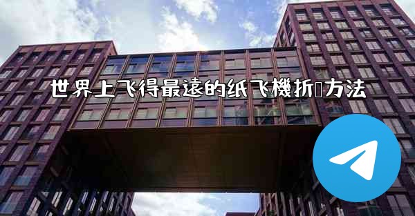 世界上飞得最遠的纸飞機折叠方法