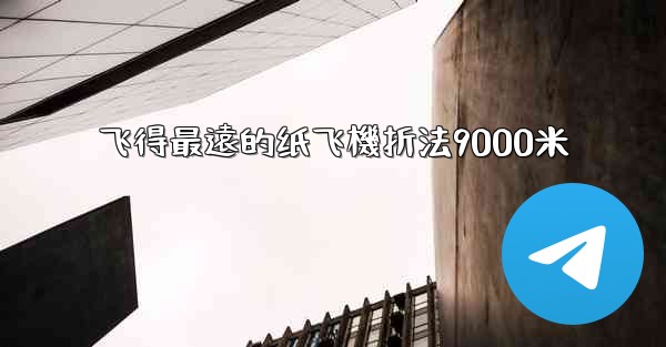 飞得最遠的纸飞機折法9000米