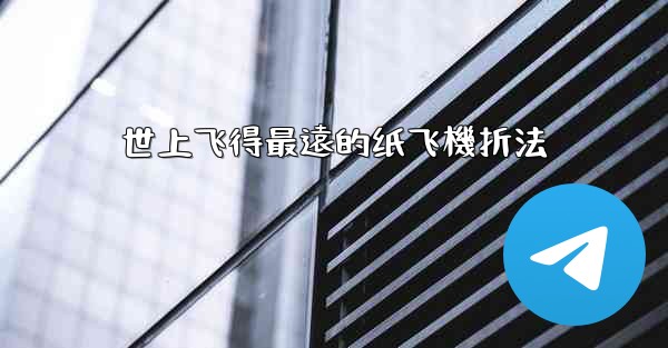 <b>世上飞得最遠的纸飞機折法</b>