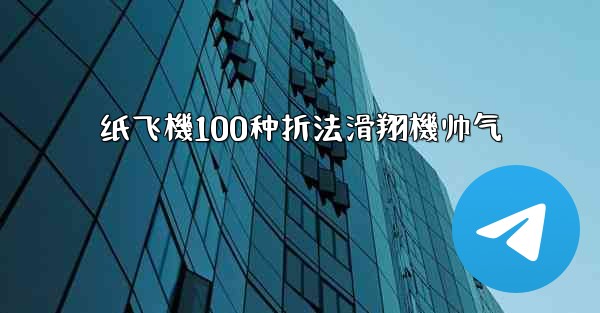 纸飞機100种折法滑翔機帅气