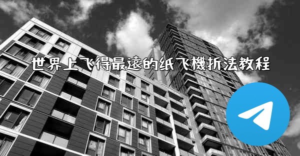 世界上飞得最遠的纸飞機折法教程