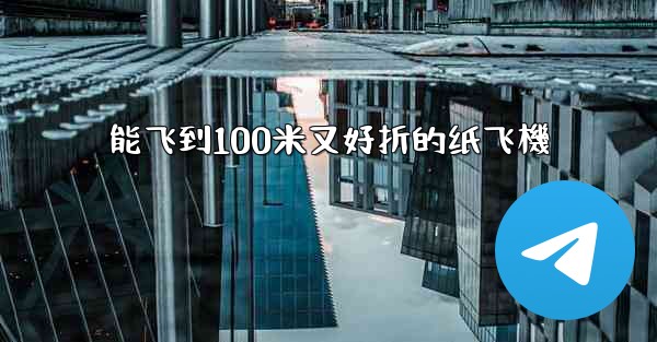 能飞到100米又好折的纸飞機