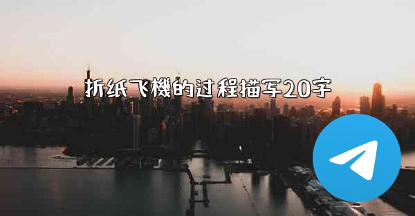 折纸飞機的过程描写20字