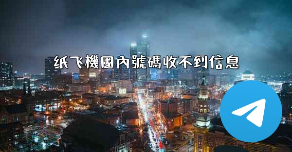纸飞機國內號碼收不到信息